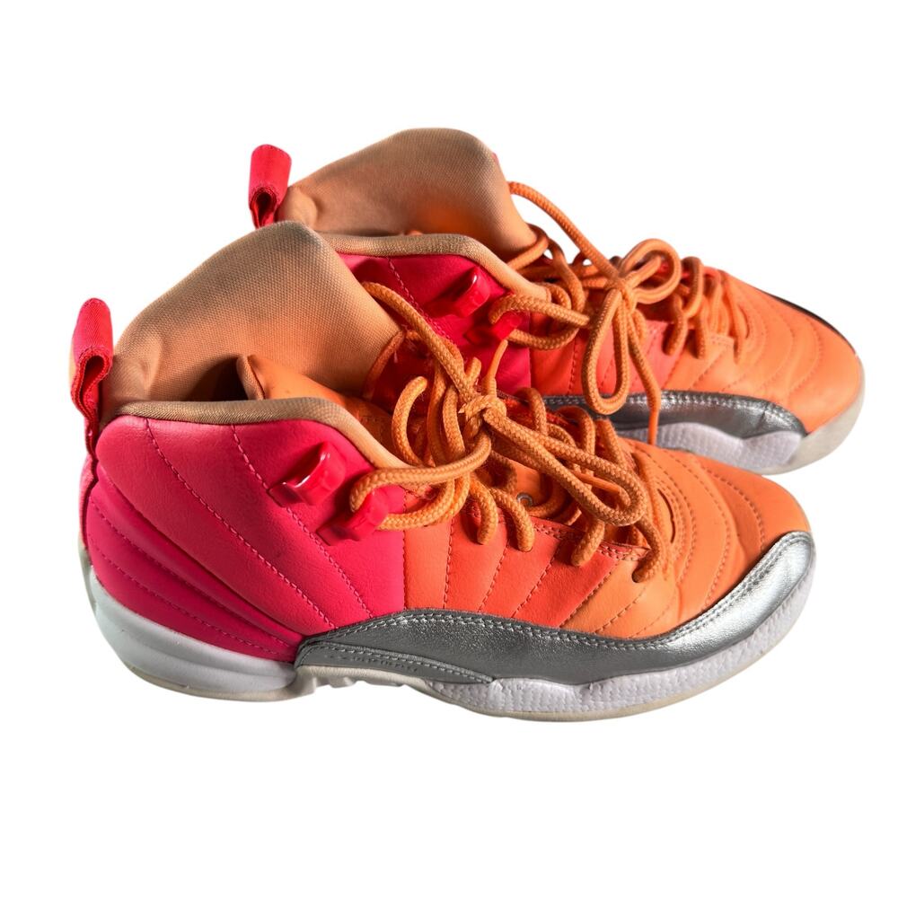 Air Jordan 12 Retro GS Hot Punch Orange Sz 4Y Youth Sneakers 510815-601 Pink